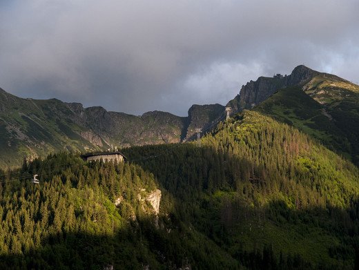 Kolejka na Kasprowy Wierch widok z Kalatówek